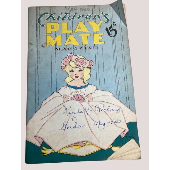 Childrens Play Mate Magazine May 1940 Featuring Stories Rhymes & Puzzles - Picture 1 of 16